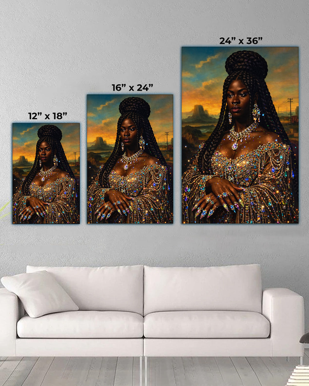 Radiant Black Queen - Empowerment, Elegance, and Legacy - Poster/Canvas