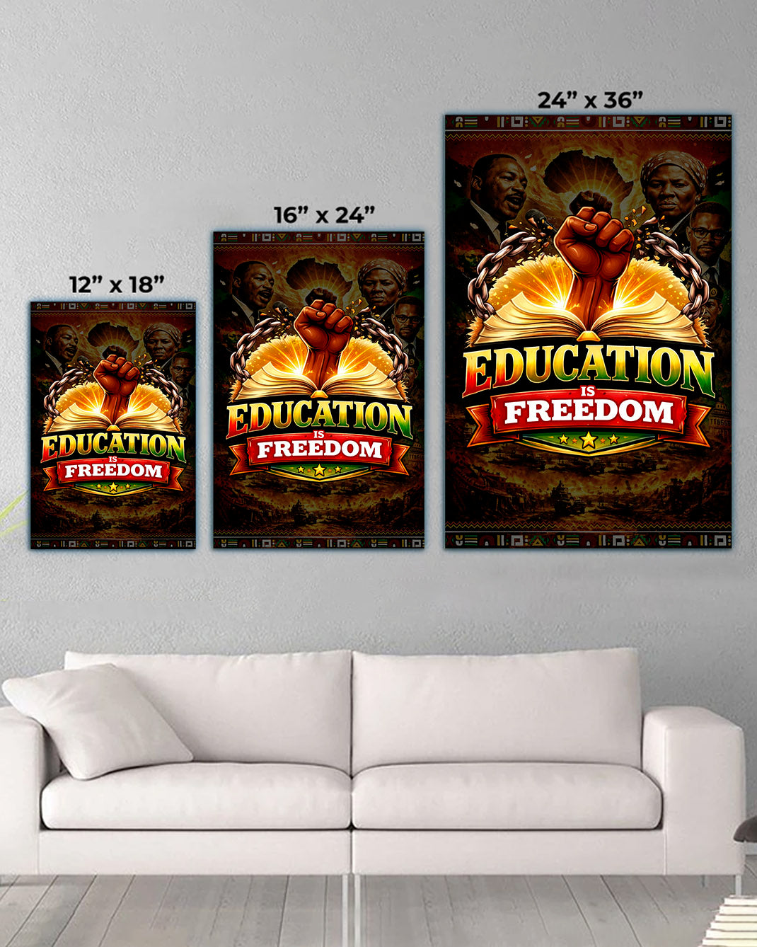 Education is Freedom Power Fist - Poster/Canvas