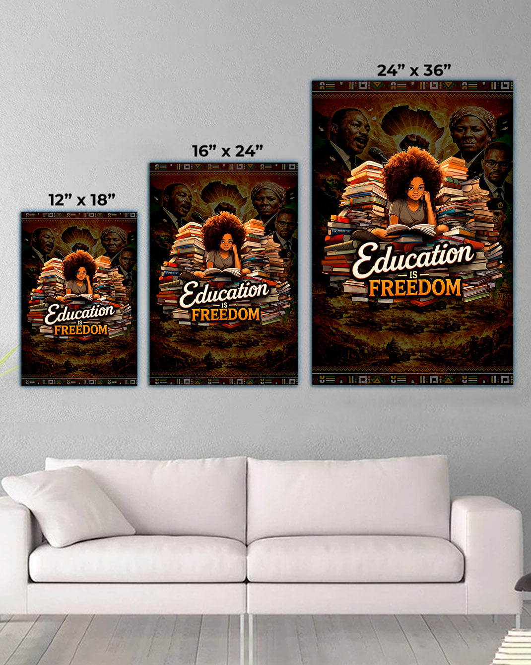 Education is Freedom Afro Girl - Poster/Canvas