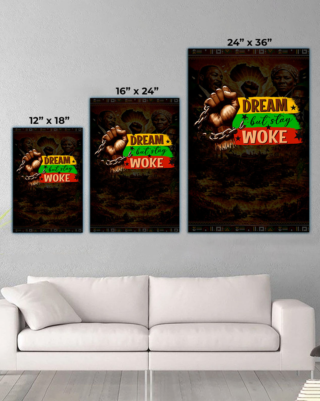 Dream but Stay Woke - Black Consciousness and Strength - Poster/Canvas