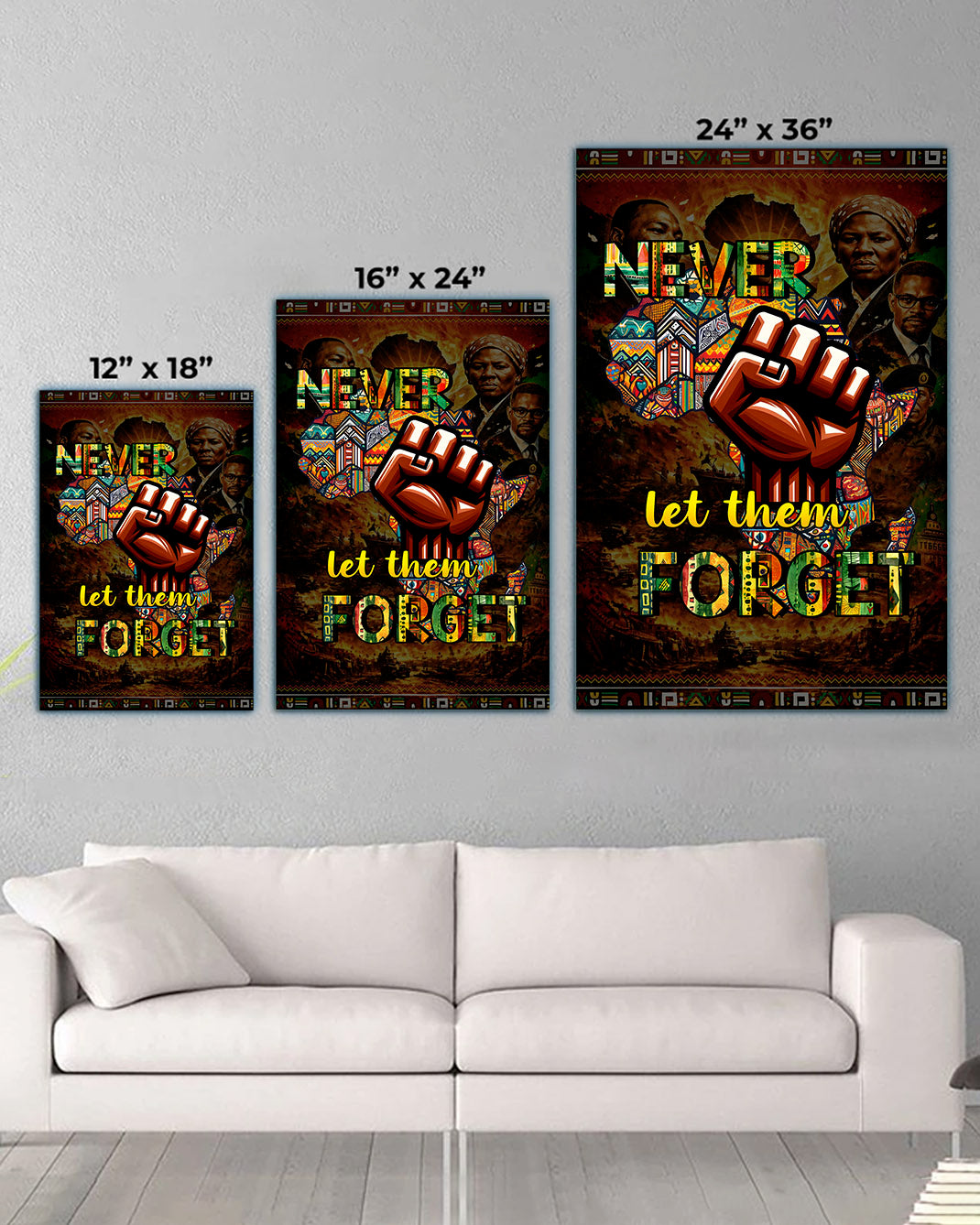 Never Let Them Forget Fist - Poster/Canvas