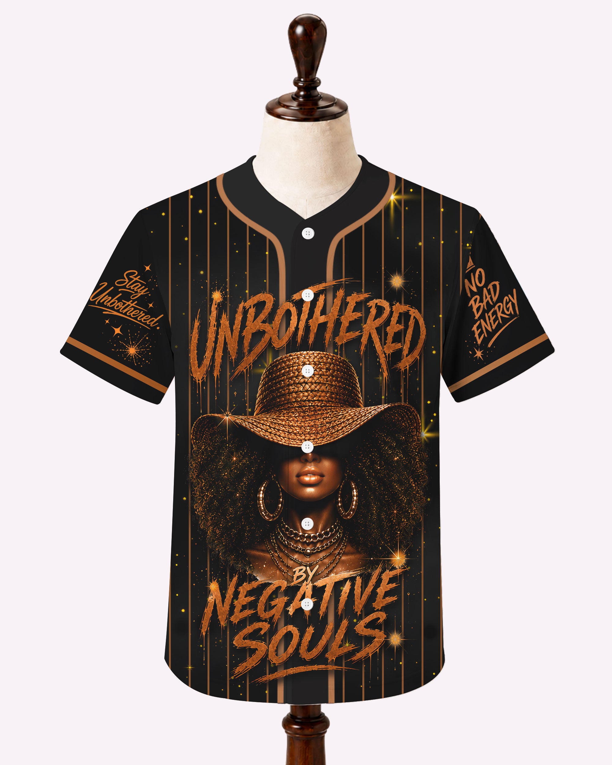 Unbothered by Native Souls – Black Pride Baseball Jersey, African American Heritage