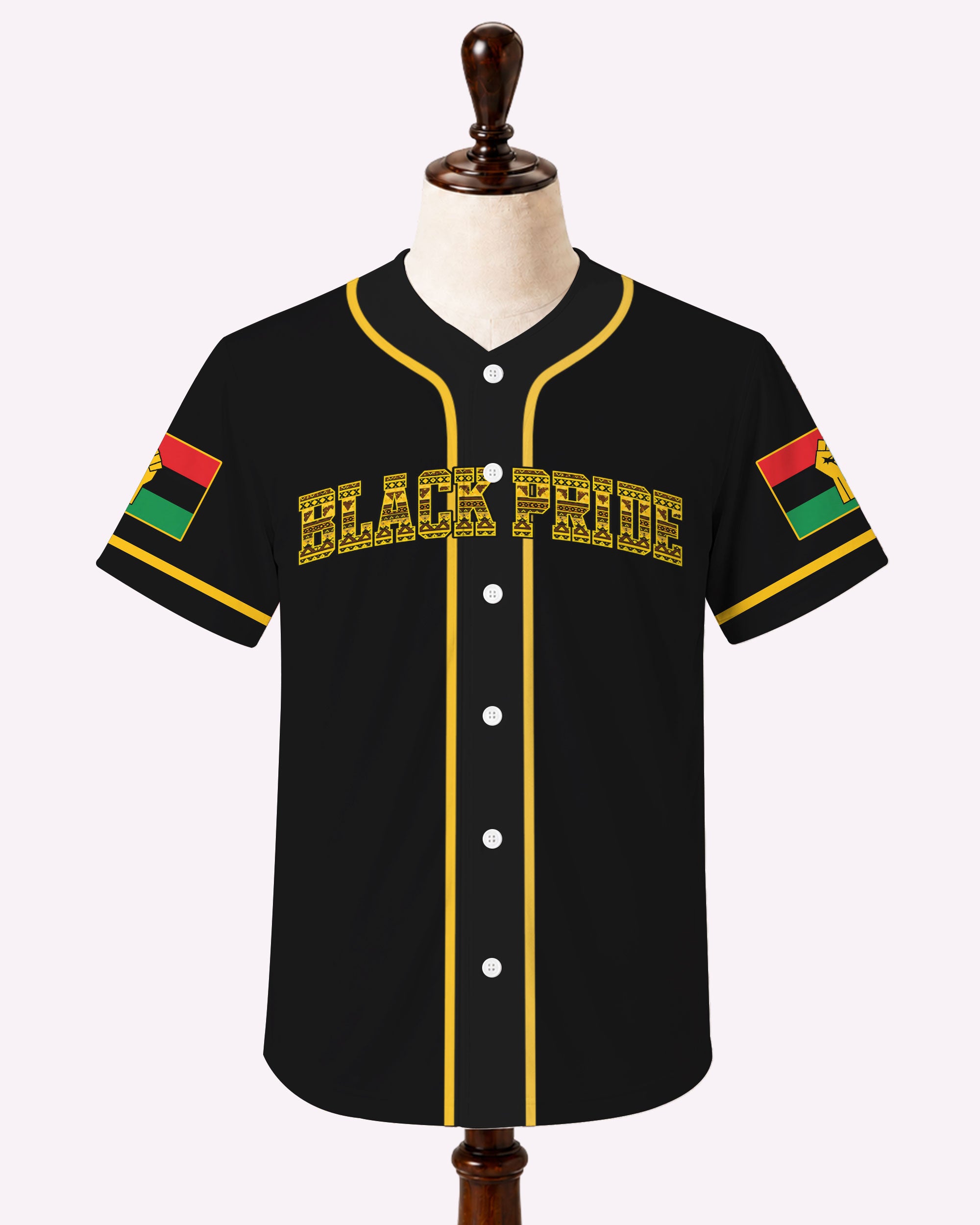 Black American Pride Baseball Jersey