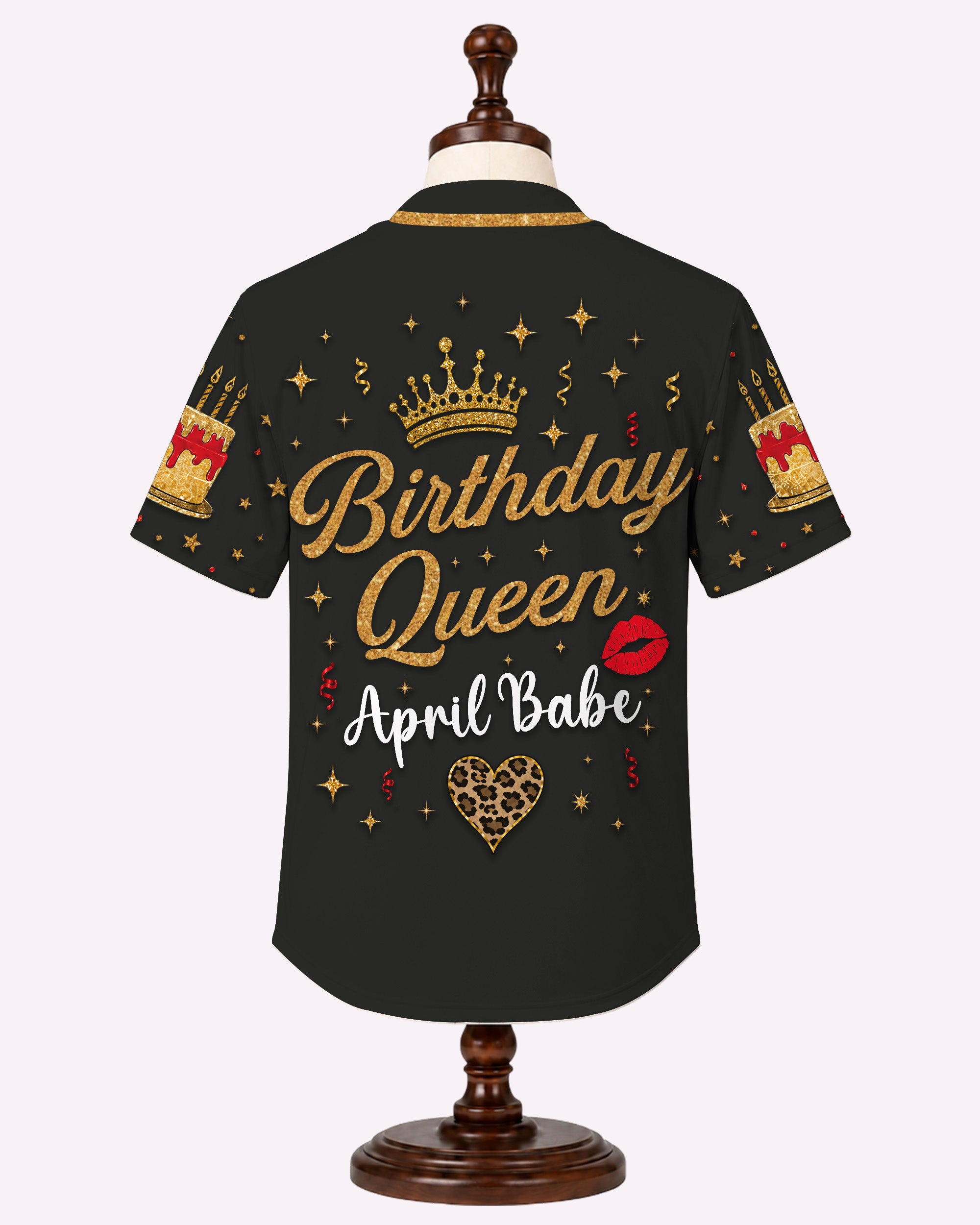 This Queen Was Born In April Black Girl Birthday Baseball Jersey