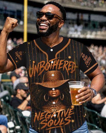 Unbothered by Native Souls – Black Pride Baseball Jersey, African American Heritage