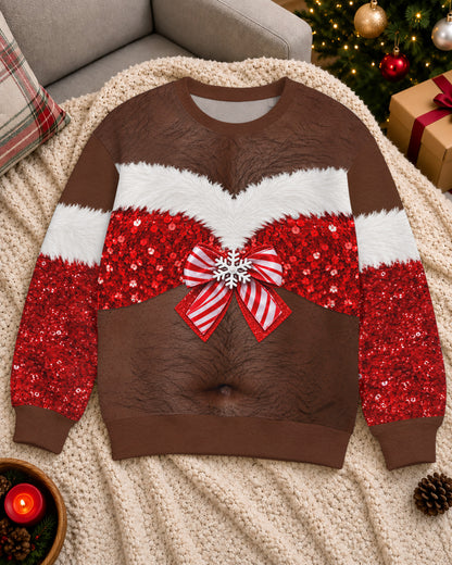 Black Women Funny Santa Outfit Christmas Sweatshirt