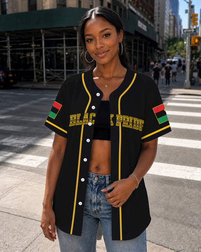 Black American Pride Baseball Jersey