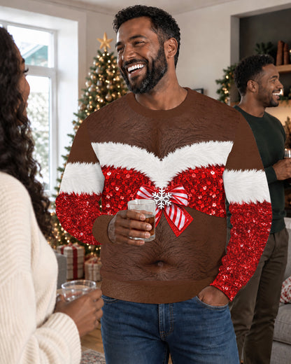 Black Women Funny Santa Outfit Christmas Sweatshirt