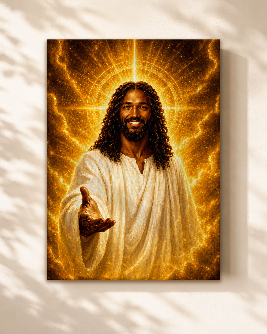 Black Jesus Divine Mercy Canvas - African American Christian Wall Art