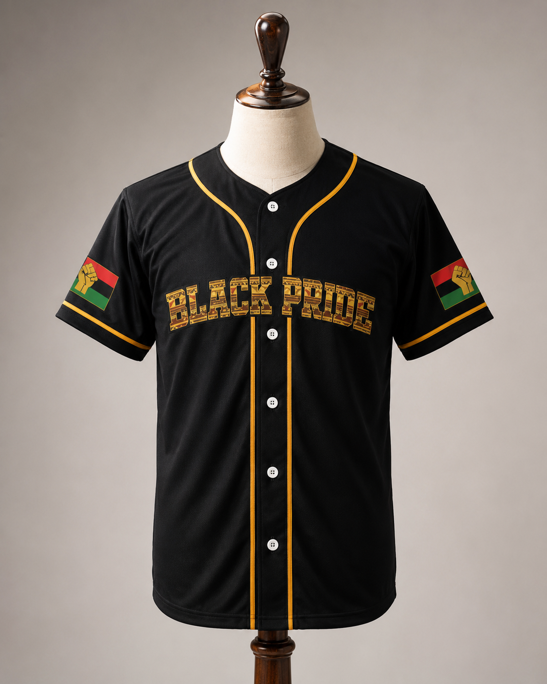 Black American Pride Baseball Jersey