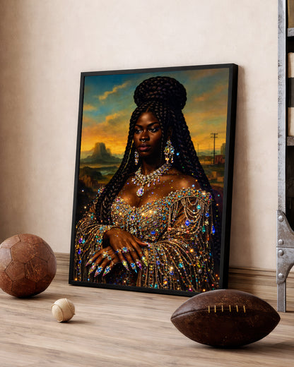Radiant Black Queen - Empowerment, Elegance, and Legacy - Poster/Canvas