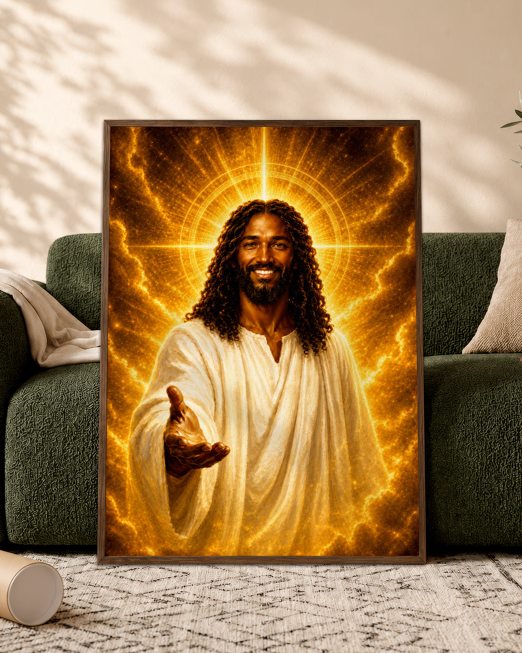 Black Jesus Divine Mercy Canvas - African American Christian Wall Art