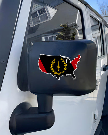 Pan African Pride Red Black Flag Map Decal