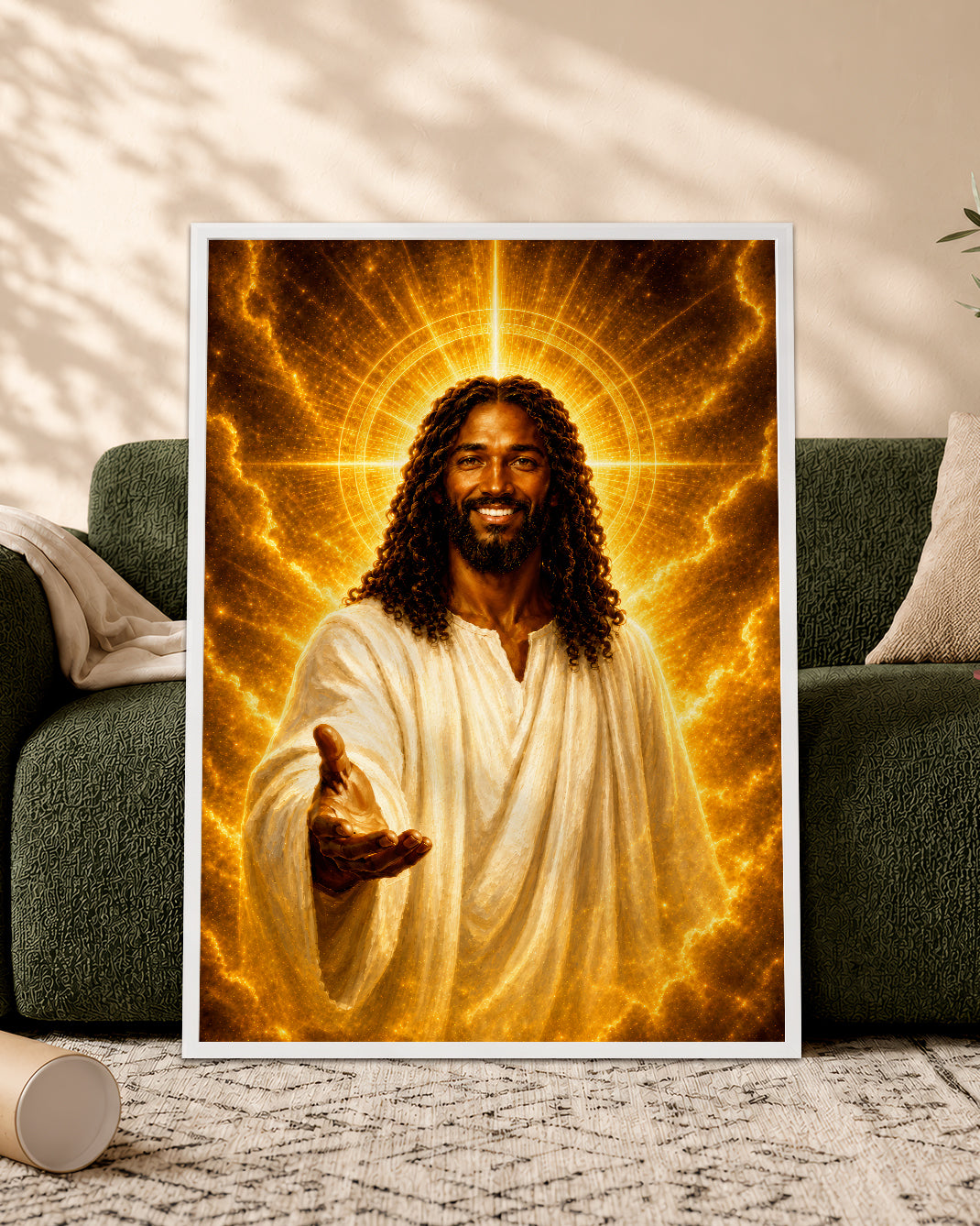 Black Jesus Divine Mercy Canvas - African American Christian Wall Art