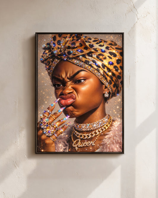 Queen of Black Excellence - Fierce, Confident, and Beautiful - Poster/Canvas