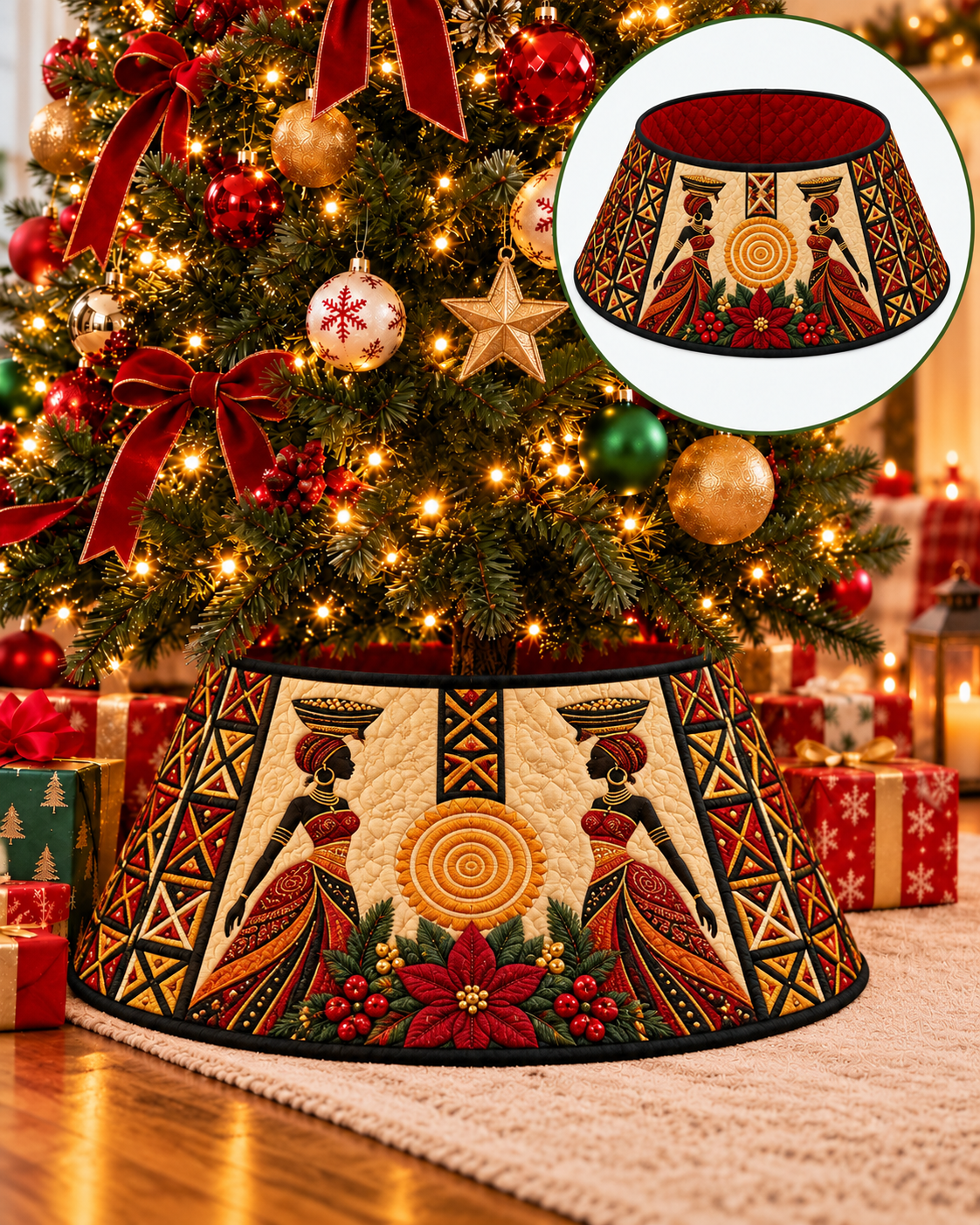 African Heritage Christmas Tree Skirt Collection.