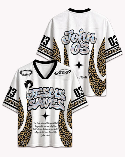 Jesus John 3:16 Faith Football Jersey – Black Heritage Christian Streetwear
