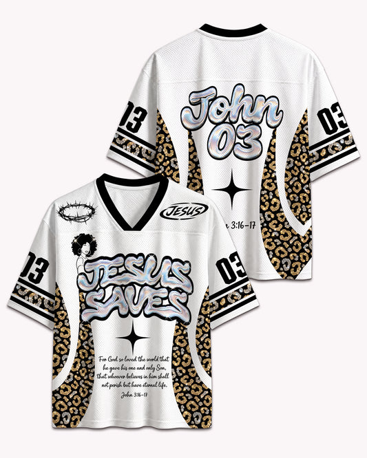 Jesus John 3:16 Faith Football Jersey – Black Heritage Christian Streetwear