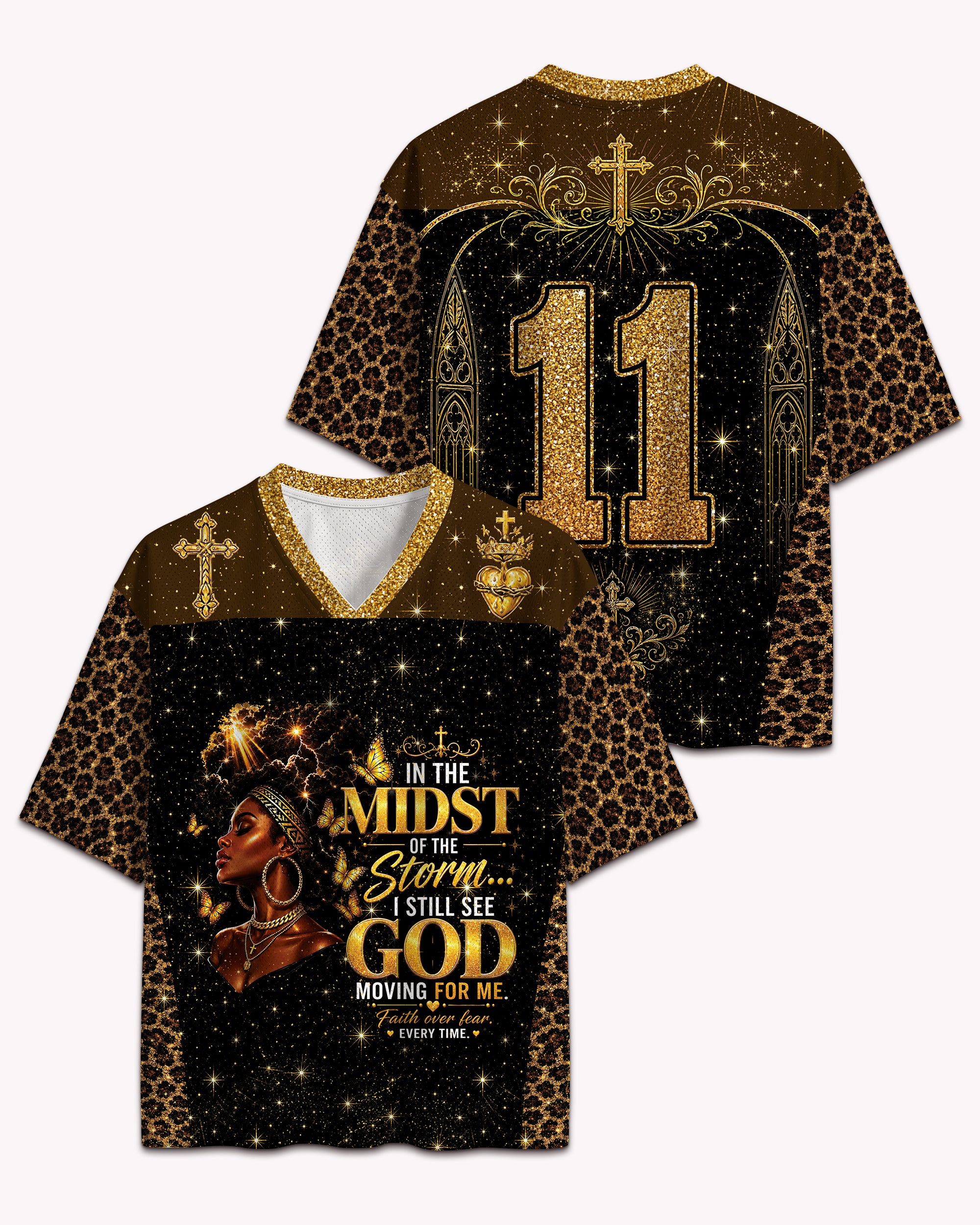 Black Woman Faith Jersey Shirt – In The Midst Of The Storm God