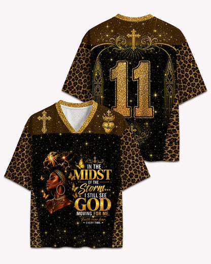 Black Woman Faith Jersey Shirt – In The Midst Of The Storm God