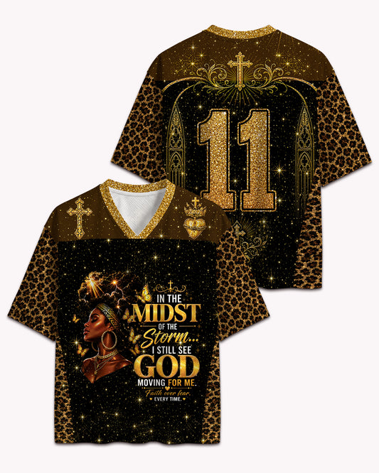 Black Woman Faith Jersey Shirt – In The Midst Of The Storm God