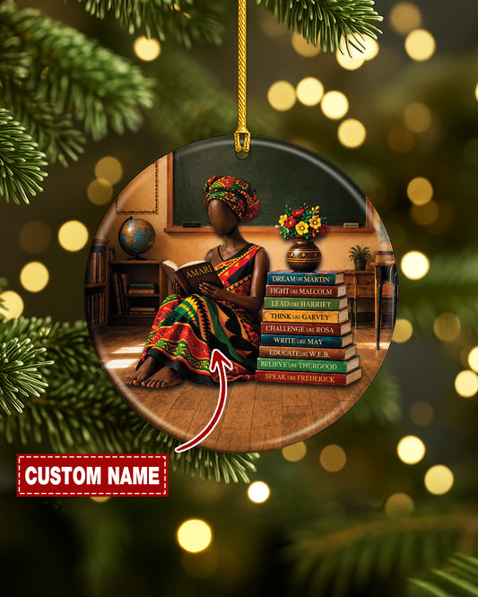 Black Heritage Education Ornament - African American Christmas Keepsake