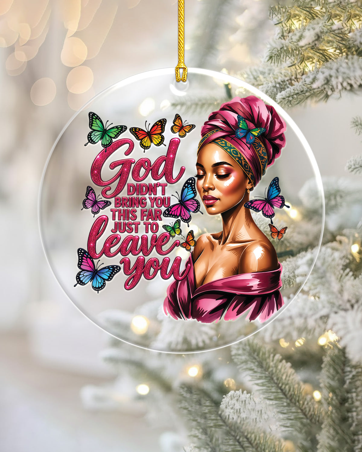 Black Woman Faith Encouragement Gift Acrylic Ornament