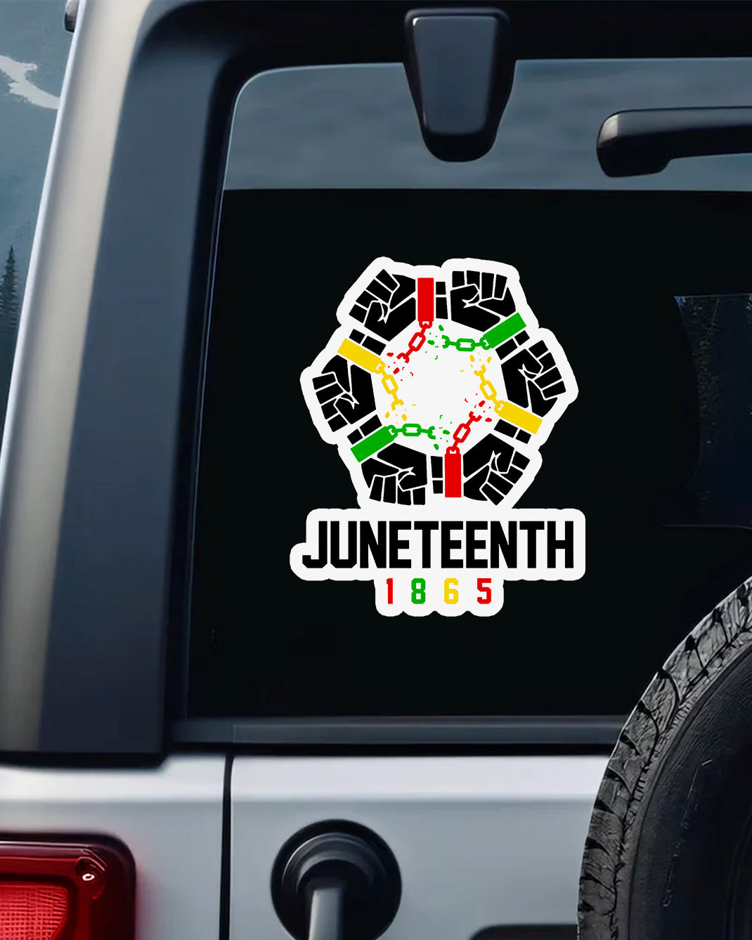 Juneteenth 1865 Freedom Fists, Black Power Decal