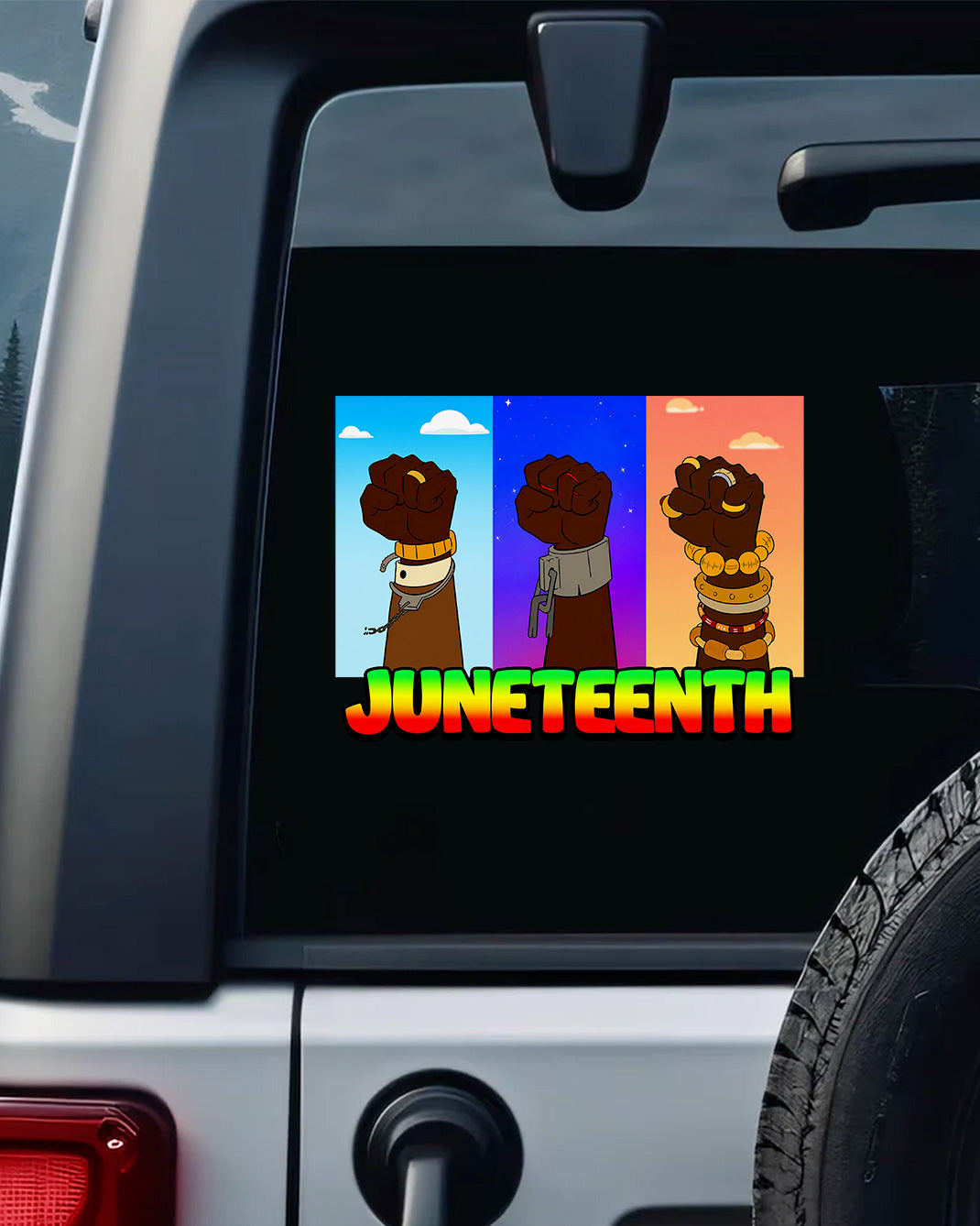 Juneteenth Freedom Fist Celebrating Emancipation Decal