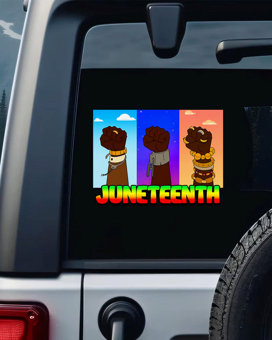 Juneteenth Freedom Fist Celebrating Emancipation Decal