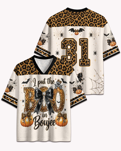 Black Culture Boo In Boujee Football Jersey – Halloween Game Day Streetwear