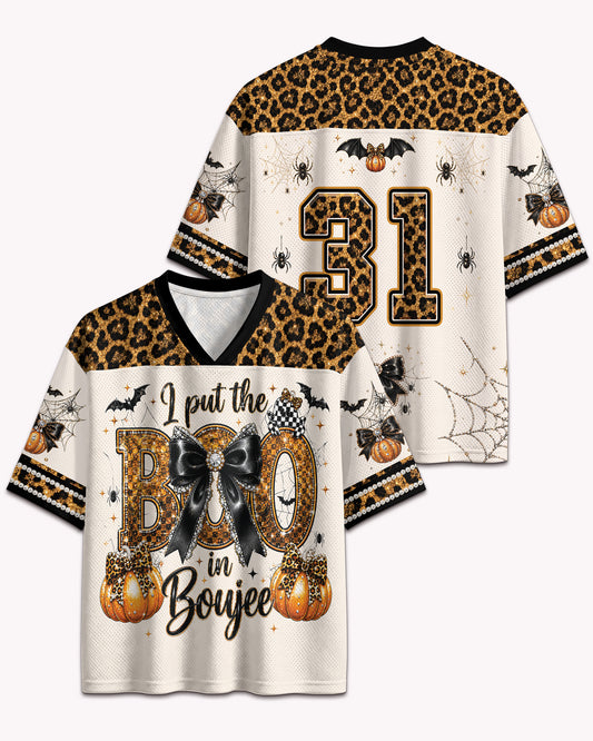 Black Culture Boo In Boujee Football Jersey – Halloween Game Day Streetwear