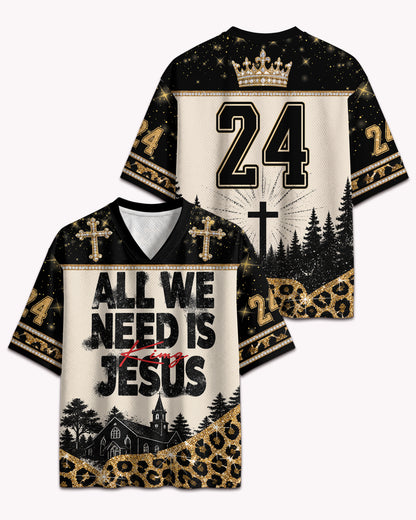 Black Faith Jesus Football Jersey – All We Need Is Jesus Christian Streetwear