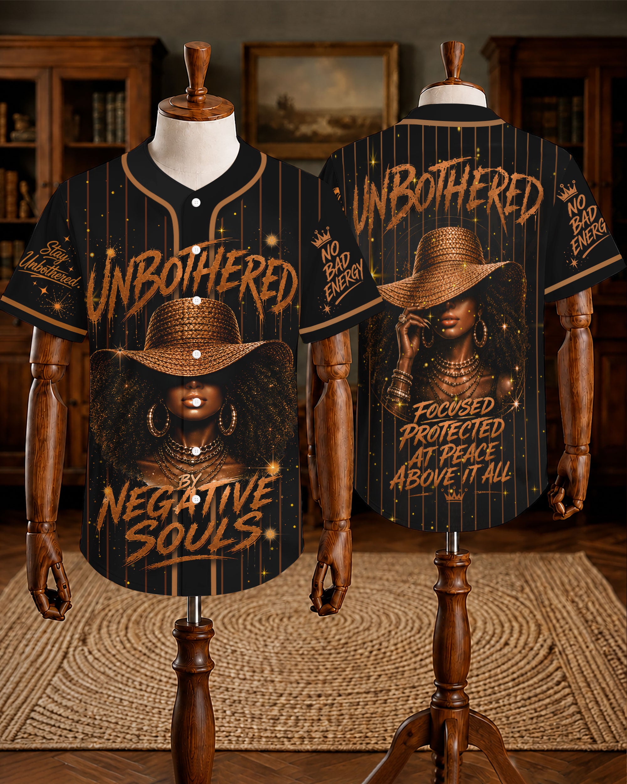 Unbothered by Native Souls – Black Pride Baseball Jersey, African American Heritage