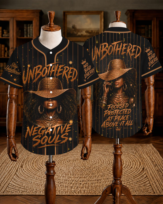Unbothered by Native Souls – Black Pride Baseball Jersey, African American Heritage
