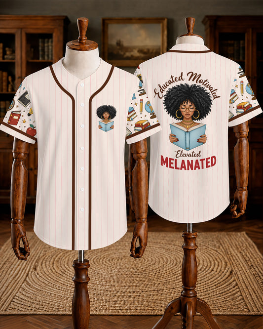 Educated Melanated Queen Teacher Baseball Jersey