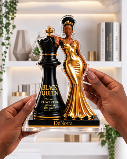 I Am A Black Queen Custom Chess Acrylic Plaque