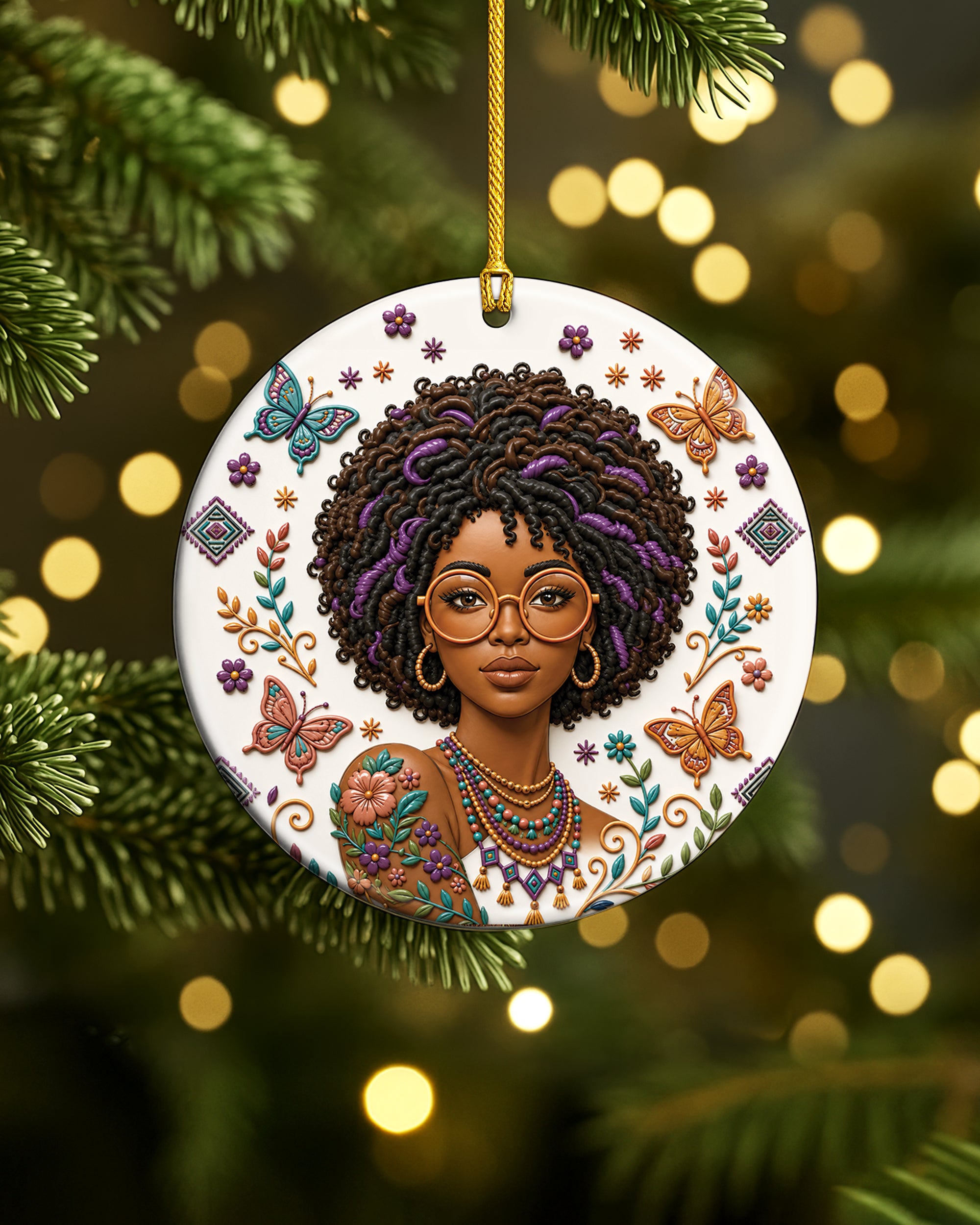 Black Woman Empowerment Ornament - Black Excellence Christmas Gift