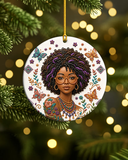 Black Woman Empowerment Ornament - Black Excellence Christmas Gift