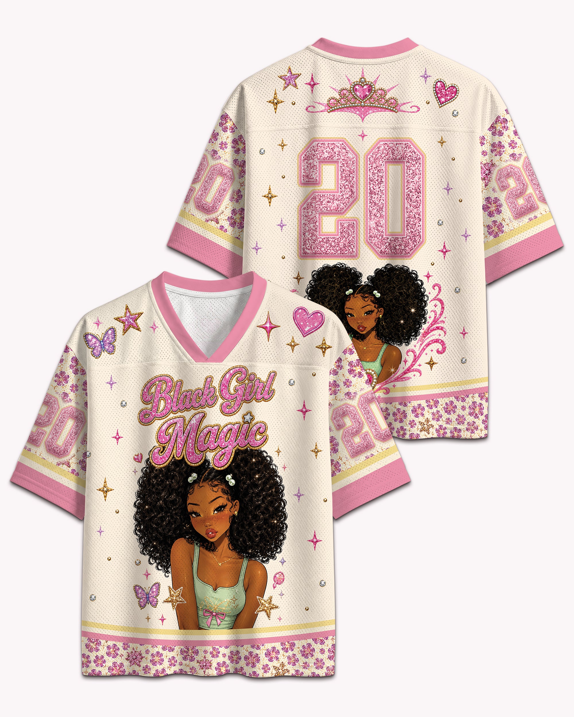 Black Girl Magic Football Jersey – Black Women Empowerment Graphic Sportswear