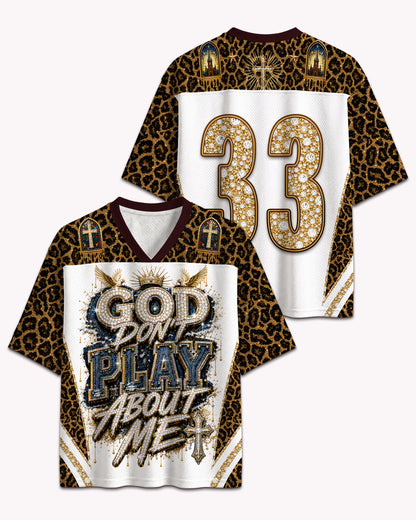 Black Christian God Don’t Play About Me Jersey – Faith Streetwear