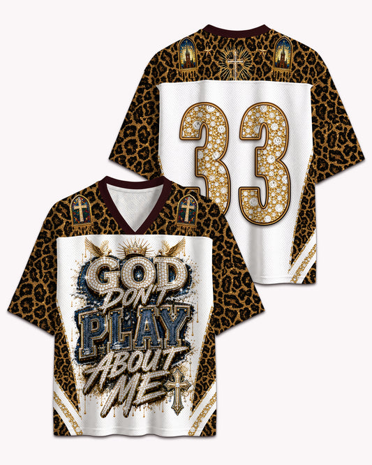 Black Christian God Don’t Play About Me Jersey – Faith Streetwear
