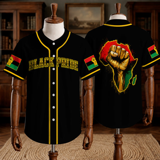 Black American Pride Baseball Jersey