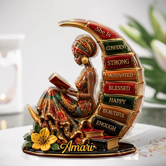 She Is Confident & Crowned - Personalized Custom Shaped Acrylic Plaque