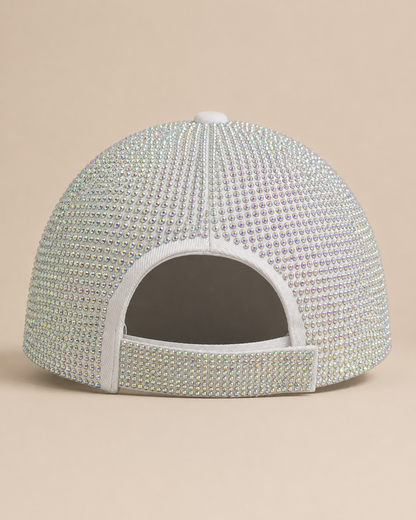 White Sparkle Rhinestone Cap – Empower Black Culture, Bold Style