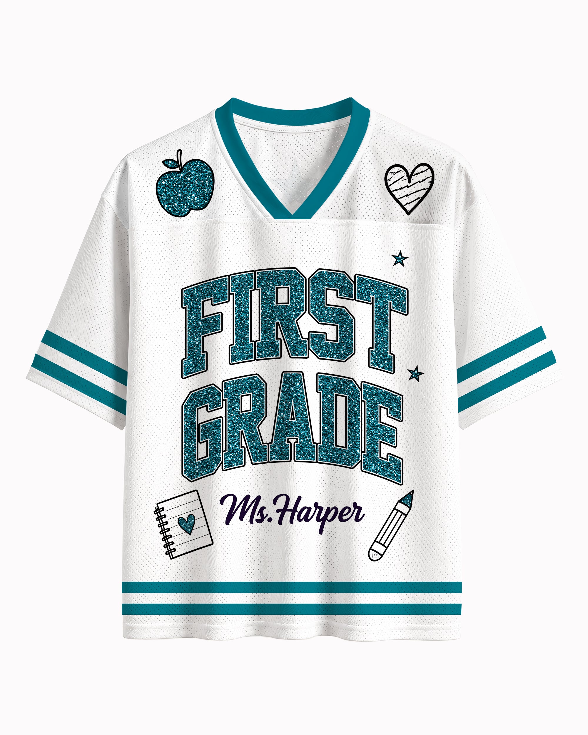 Personalized Teacher Football Jersey – Custom Name & Number Game Day Shirt