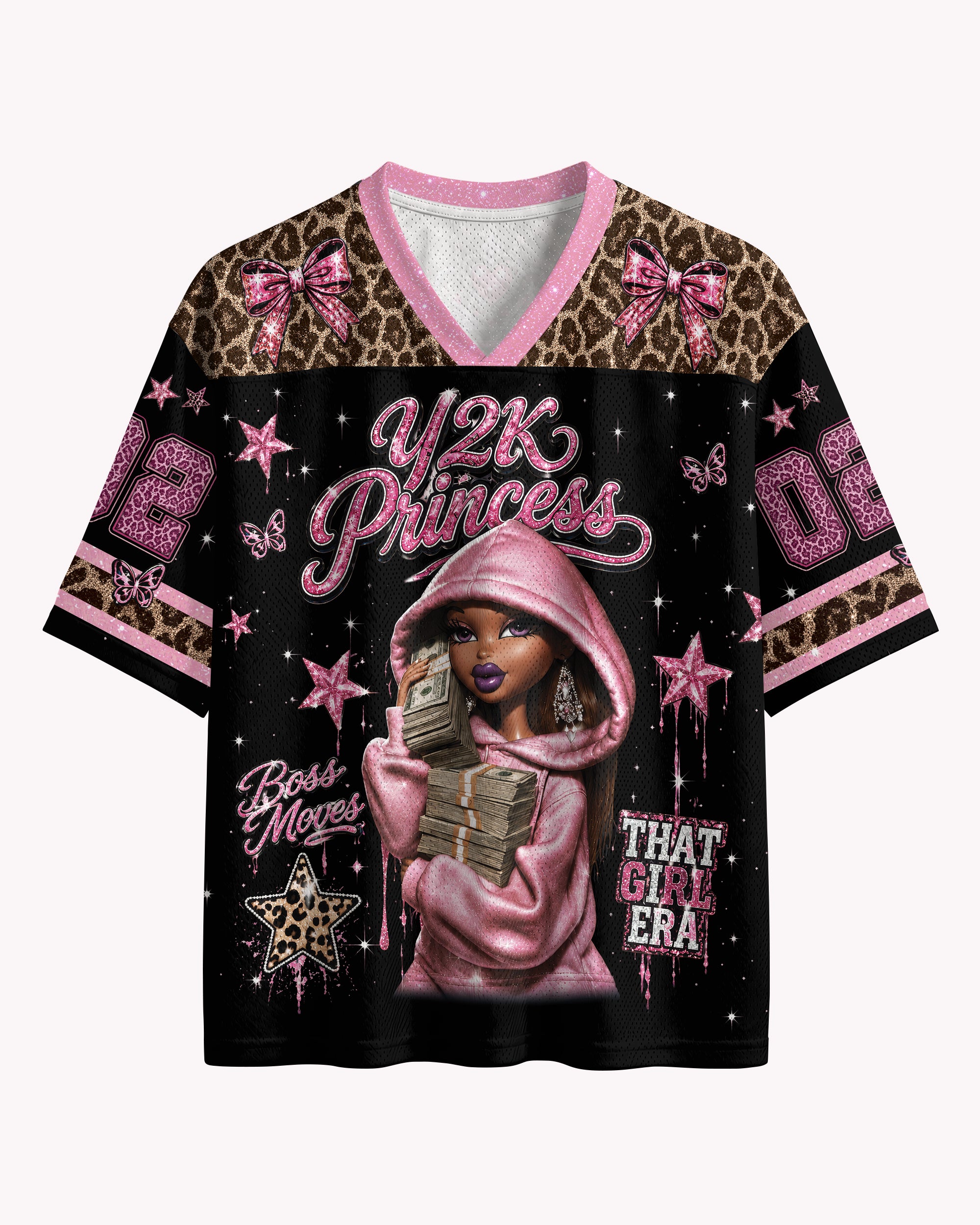 Black Girl Magic Y2K Princess Football Jersey – Pink Boss Vibes