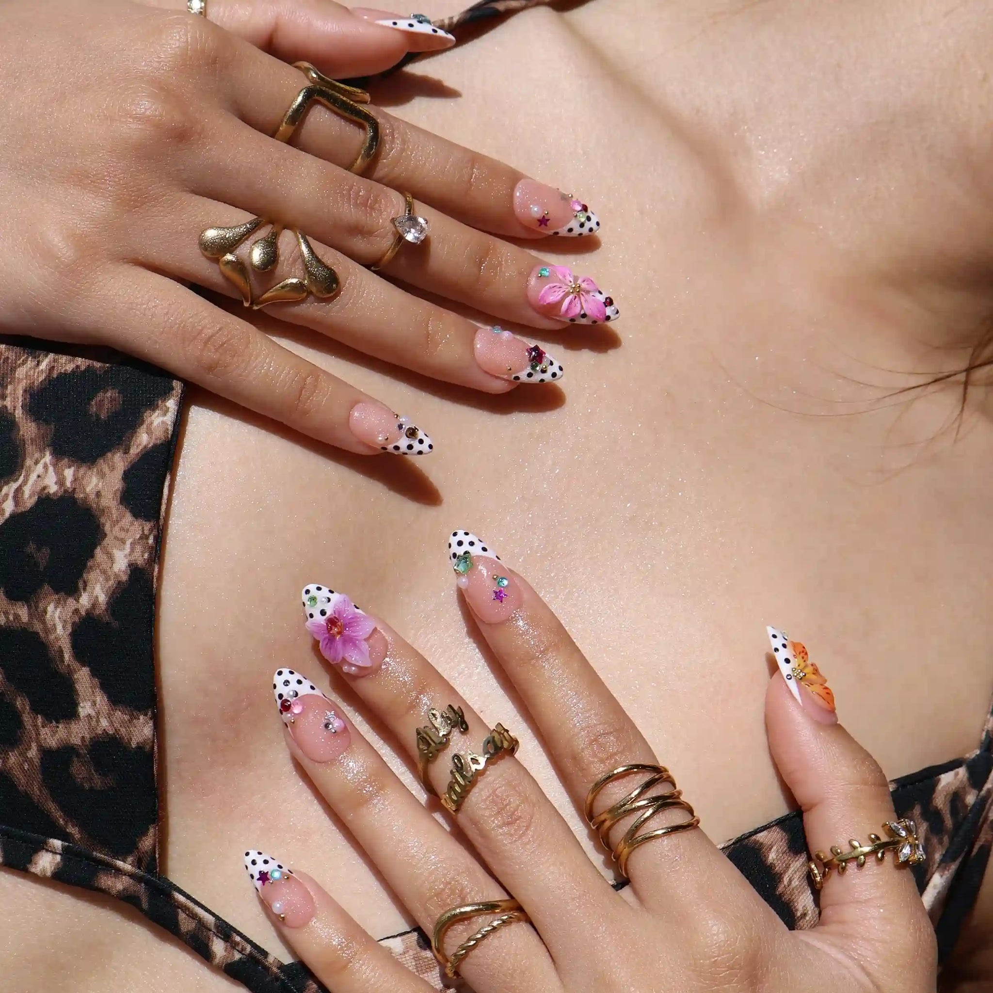 Polka Bloom Press On Nails