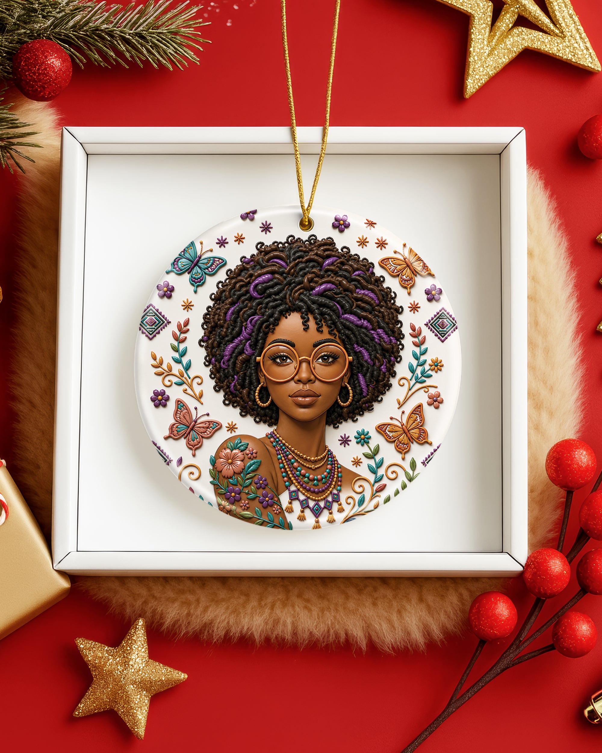 Black Woman Empowerment Ornament - Black Excellence Christmas Gift