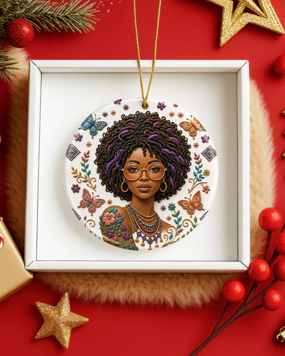 Black Woman Empowerment Ornament - Black Excellence Christmas Gift